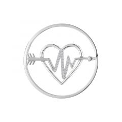 MY iMenso Grande (33mm) insignia fantasy flat "heart&arrow" (925/rhod-plated)