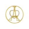 MY iMenso Grande (33mm) insignia fantasy flat "love eiffel tower" (925/gold-plated)