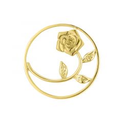 MY iMenso Grande (33mm) insignia fantasy flat "one rose fairy" (925/gold-plated)