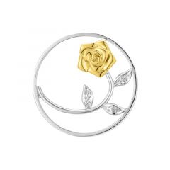 MY iMenso Grande (33mm) insignia fantasy flat "one rose fairy" (925/rhod-gold)