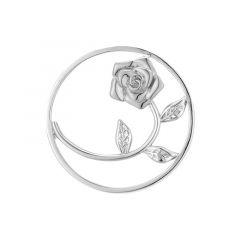 MY iMenso Grande (33mm) insignia fantasy flat "one rose fairy" (925/rhod-plated)