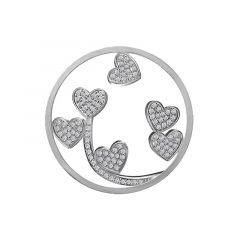 MY iMenso Grande (33mm) insignia fantasy "Floating Hearts" (925/rhod-plated)