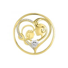MY iMenso Grande (33mm) insignia fantasy "Infinity Mother & Child" (925/0.5Mgold-plated)