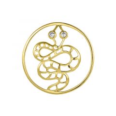 MY iMenso Grande 33mm insignia "Snake" fantasy (925/0,5Mgold-plated)