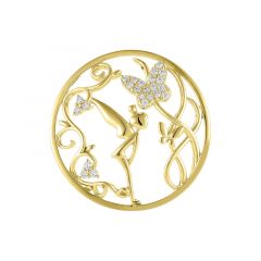 MY iMenso Grande (33mm-plated) insignia fantasy "Elf&Butterfly fairy" (925/gold-plated)