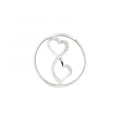 MY iMenso "hearts" fantasy cz 24mm insignia (925/rhod-plated)