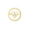 MY iMenso Mezza (24mm) insignia fantasy flat CZ "heart&arrow" (925/gold-plated)