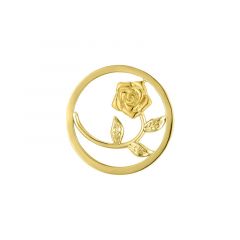 MY iMenso Mezza (24mm) insignia fantasy flat "one rose" (925/0.5Mgold-plated)