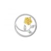 MY iMenso Mezza (24mm) insignia fantasy flat "one rose" (925/0.5Mrhod-gold)