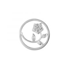 MY iMenso Mezza (24mm) insignia fantasy flat "one rose" (925/rhod-plated)