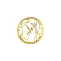 MY iMenso Mezza (24mm-plated)  insignia fantasy "Elf&Butterfly" (925/0.5Mgold-plated)