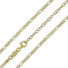 MY iMenso necklace "figaro 2,3" (925/1Mgold-plated) 42+7cm