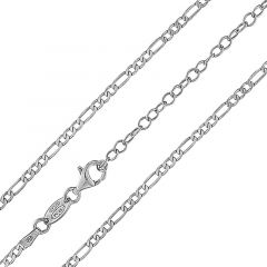 MY iMenso necklace "figaro 2,3" (925/rhod-plated) 42+7cm