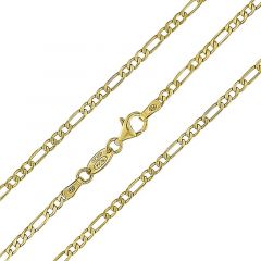MY iMenso necklace "figaro 3,3" (925/1Mgold-plated) (choose your size 19, 50, 60, 70 ,80 ) €30-120