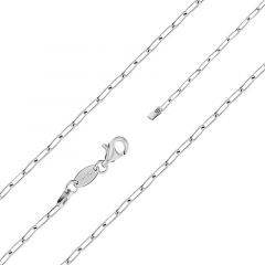 MY iMenso necklace "paperclip 2mm" (925/rhod-plated) 50cm