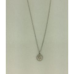MY iMenso ODM "12mm round Maria CZ" pend (925/rhod-plated) 40+5cm