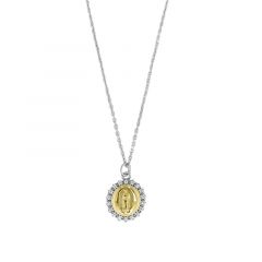 MY iMenso ODM "15mm round Maria CZ" pend (925/rhod/gold-plated) 40+5cm