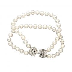 MY iMenso ODM "2 string FWP 5-6mm" bracelet (925/rhod-plated) 18.5cm