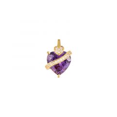 MY iMenso ODM "Amethyst Heart & Ribbon 16mm" (925/0,5Mgold-plated)