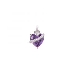 MY iMenso ODM "Amethyst Heart & Ribbon 16mm" (925/rhod-plated)