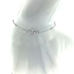 MY iMenso ODM "Anchor Cross CZ 15mm" bracelet (925/rhod-plated) 16,5+3