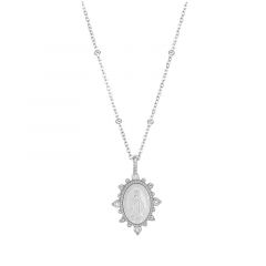 MY iMenso ODM "Anchor Dot & Madonna 20mm" necklace (925/rhod-plated) 40+5cm