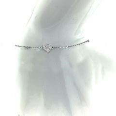 MY iMenso ODM "Anchor Heart baquette with CZ"  brac (925/rhod-plated) 16+3cm