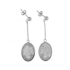 MY iMenso ODM "Angel" Cameo MOP" oval earrings (925/rhod-plated)