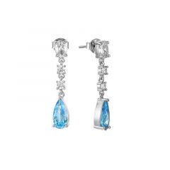 MY iMenso ODM "Aqua-CZ drops" earring (925/rhod-plated)