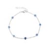 MY iMenso ODM "Aquamarine-CZ rounds" bracelet (925/rhod-plated)