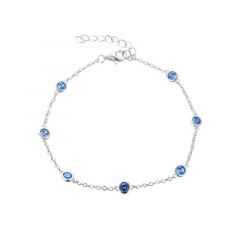 MY iMenso ODM "Aquamarine-CZ rounds" bracelet (925/rhod-plated)