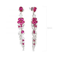 MY iMenso ODM "Atessa ruby" earrings  (925/rhod-plated)