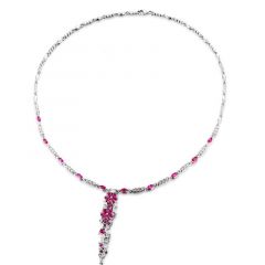 MY iMenso ODM "Atessa ruby" necklace  (925/rhod-plated)