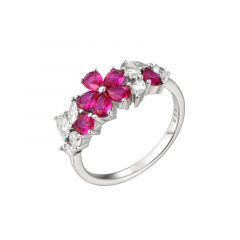 MY iMenso ODM "Atessa ruby" ring  (925/rhod-plated) (choose your size)