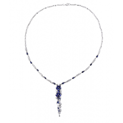 MY iMenso ODM "Atessa Sapphire" necklace  (925/rhod-plated)