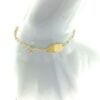 MY iMenso ODM "baby Paperclip Engraving plate & Heart CZ" bracelet (925/0,5Mgold-plated) 13+3cm