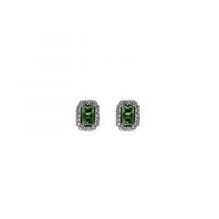 MY iMenso ODM "Baquette CZ emerald 8mm" ear-studs (925/rhod-plated)