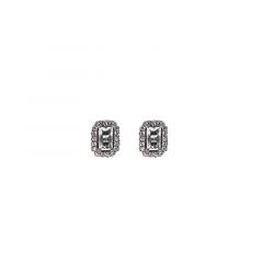 MY iMenso ODM "Baquette CZ white 8mm" ear-studs (925/rhod-plated)