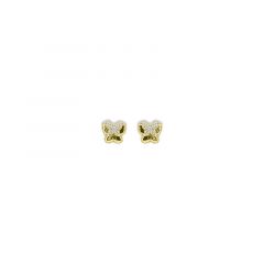 MY iMenso ODM "Butterfly CZ 6,5mm" earstuds (925/0,5Mgold-plated)