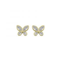 MY iMenso ODM "Butterfly CZ 8mm" earstuds (925/0,5Mgold-plated)