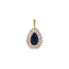 MY iMenso ODM "Classico Pera CZ 18mm" pendant (925/0,5Mgold-plated)