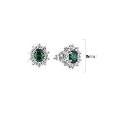 MY iMenso ODM "Classis Emerald-CZ" earring (925/rhod-plated)