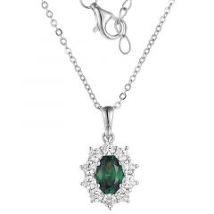 MY iMenso ODM "Classis Emerald-CZ" pendant (925/rhod-plated)