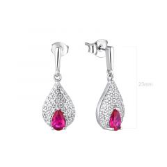 MY iMenso ODM "Contessa ruby" earrings  (925/rhod-plated)