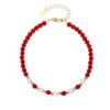 MY iMenso ODM "coral & shell pearl" bracelet (925/gold-plated) 16+3cm