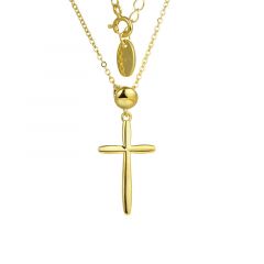 MY iMenso ODM "Croce plano 30mm" pendant (925/0,5Mgold-plated)