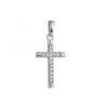 MY iMenso ODM "Croce Tondo CZ 25mm" pendant (925/rhod-plated)