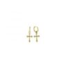 MY iMenso ODM "Cross 13mm CZ" earring (925/0,5Mgold-plated)