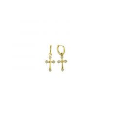 MY iMenso ODM "Cross 13mm CZ" earring (925/0,5Mgold-plated)