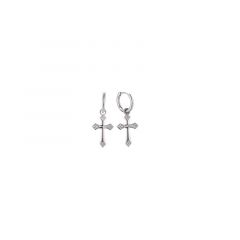 MY iMenso ODM "Cross 13mm CZ" earring (925/rhod-plated)
